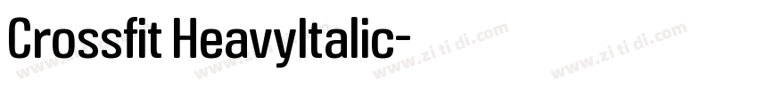 Crossfit HeavyItalic字体转换
